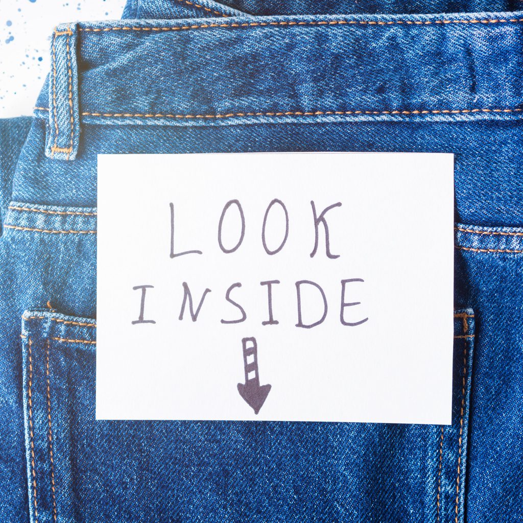 Look Inside Slip on Jeans Pocket